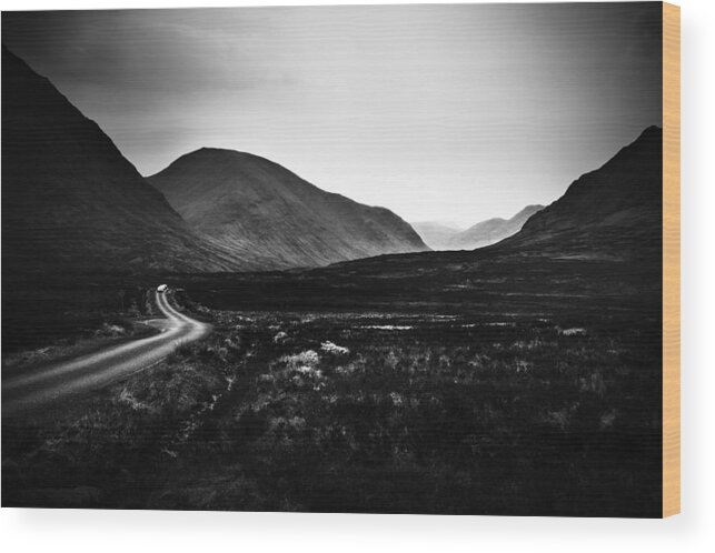 Scotland Wood Print featuring the photograph Into Glen Etive by Dorit Fuhg