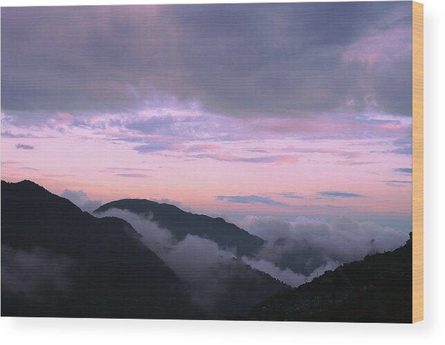 Clouds Wood Print featuring the photograph Into the clouds by Nilu Mishra