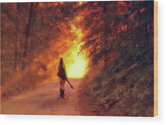 Musician Wood Print featuring the photograph Into the light by Lilia S