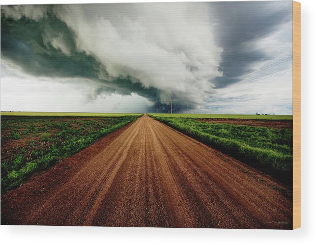 Weather Wood Print featuring the photograph Into The Storm by Brian Gustafson