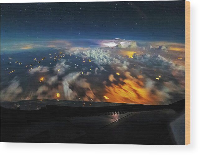 Astronomy Wood Print featuring the photograph Into the Storm by Ralf Rohner