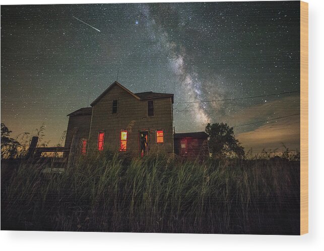 Red Wood Print featuring the photograph Invasion by Aaron J Groen
