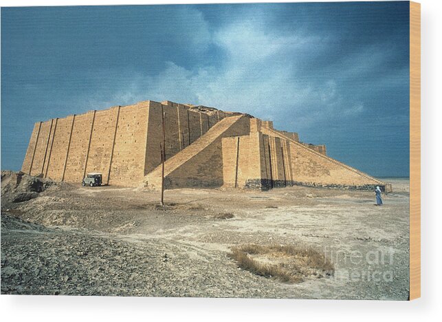 2100 B.c. Wood Print featuring the photograph Iraq: Ziggurat In Ur by Granger