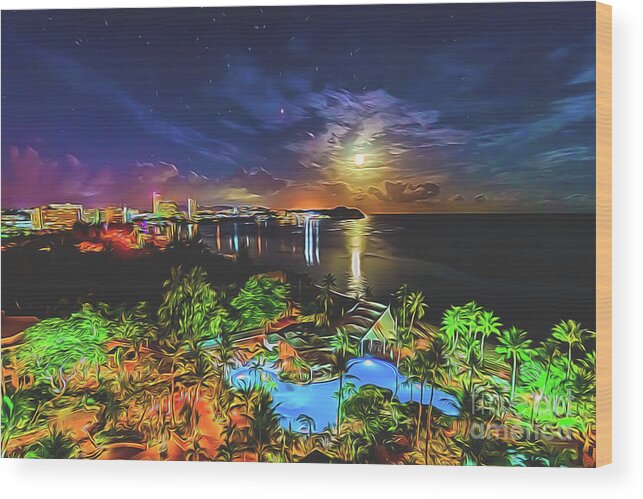 Guam Wood Print featuring the digital art Island dream by Ray Shiu