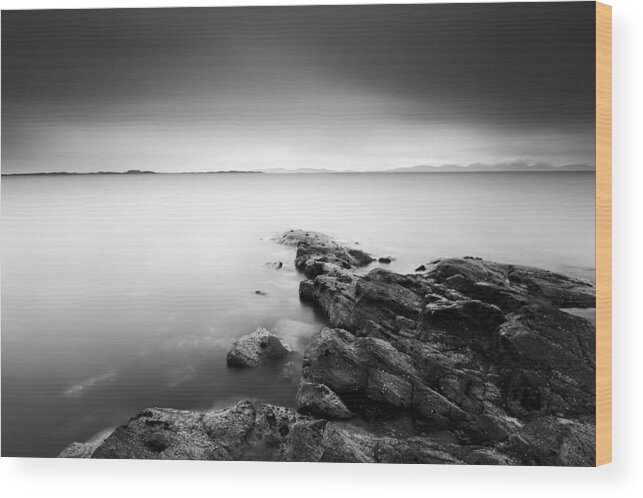  Jura Wood Print featuring the photograph Island Rocks by Grant Glendinning