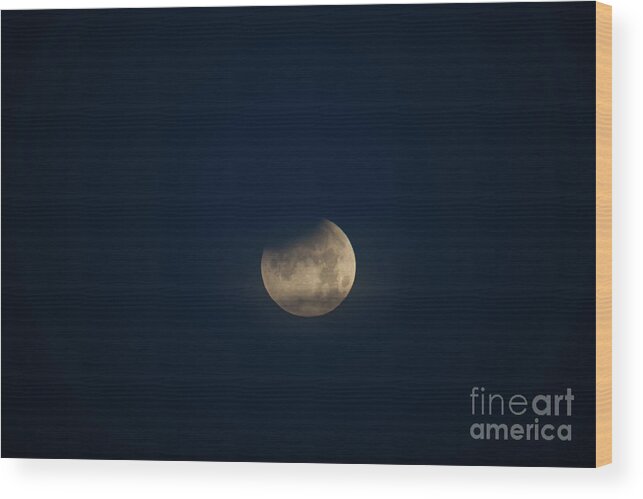 Super Blue Blood Moon Wood Print featuring the photograph January 31, 2018 by Dale Powell