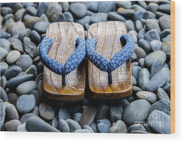 Japan Wood Print featuring the photograph Japanese Sandals by Ben Johnson