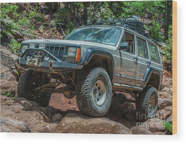 Jeep Wood Print featuring the photograph Jeep Cherokee by Tony Baca