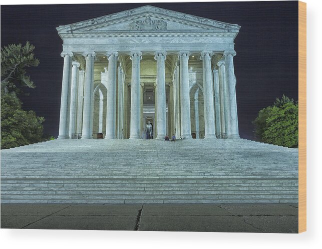 Jefferson Memorial Wood Print featuring the photograph Jefferson Memorial by Belinda Greb