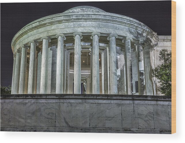 Jefferson Memorial Wood Print featuring the photograph Jefferson Memorial - Side View by Belinda Greb