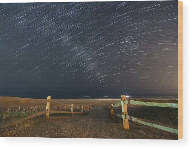 Ocean City Wood Print featuring the photograph Jersey Shore Nights by Kristopher Schoenleber