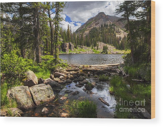 Jewel Wood Print featuring the photograph Jewel Lake by Spencer Baugh