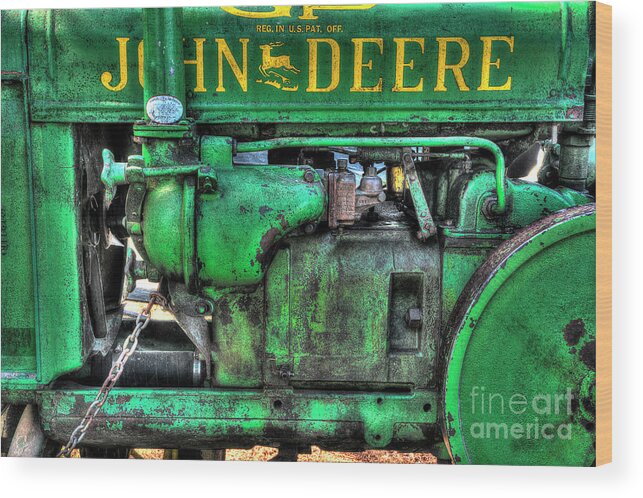 Tractor Wood Print featuring the photograph John Deere GP by Mike Eingle