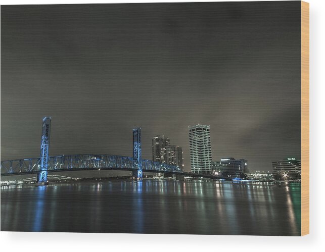 Jacksonville Wood Print featuring the photograph John T. Alsop Bridge 2 by Kenny Thomas