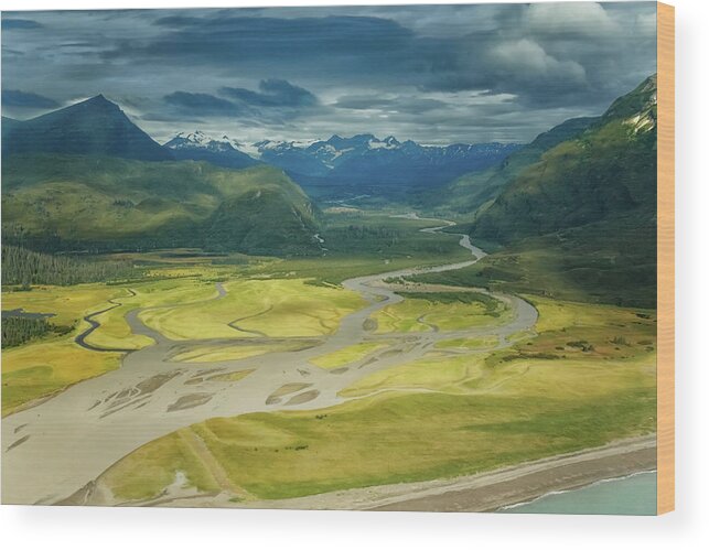 Alaska Wood Print featuring the photograph Johnson River Lake Clark by Sylvia J Zarco