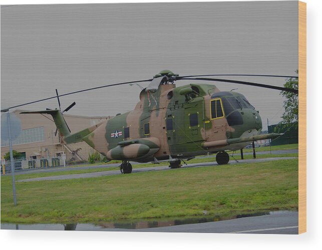 Sikorsky S-61 Wood Print featuring the photograph Jolly Green by Christopher J Kirby