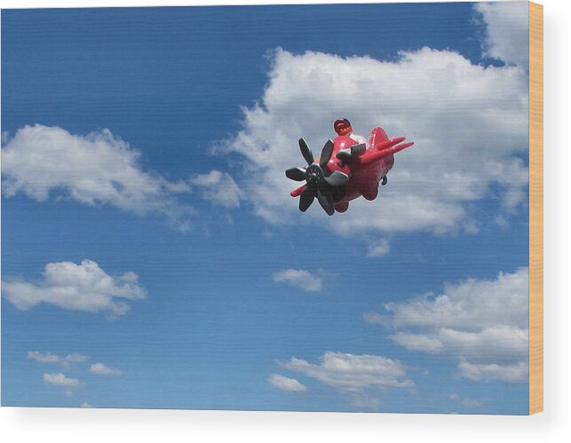 Toy Wood Print featuring the photograph Jouet Escadrille - 2 by Lin Grosvenor