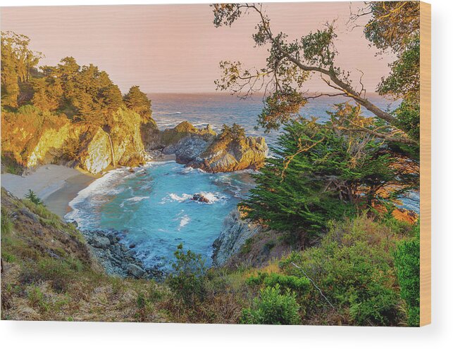 Amazing Wood Print featuring the photograph Julia Pfeiffer Burns State Park McWay Falls by Scott McGuire