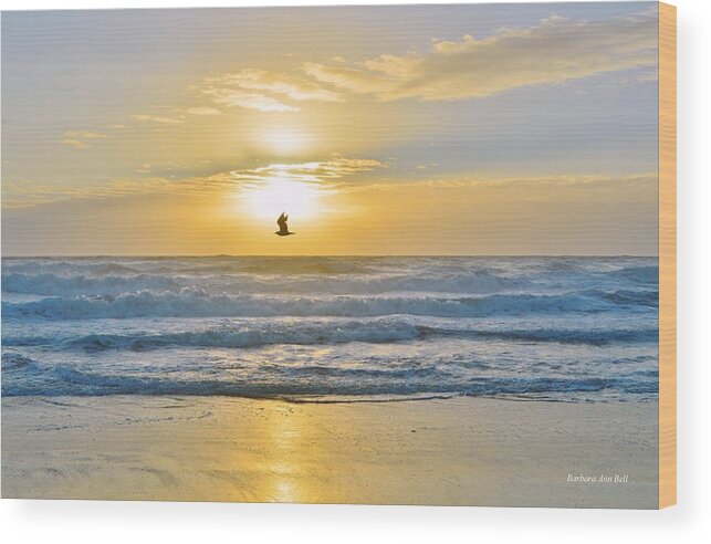 Obx Sunrise Wood Print featuring the photograph July 30 Sunrise NH by Barbara Ann Bell