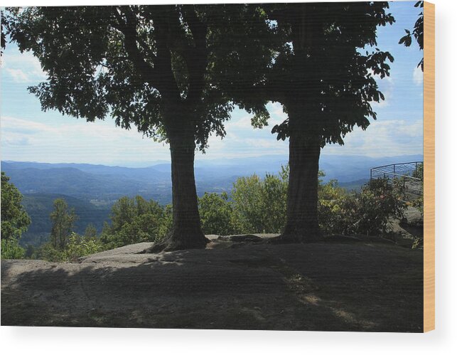 Tri-state View Wood Print featuring the photograph Jump Off Rock View by Karen Ruhl