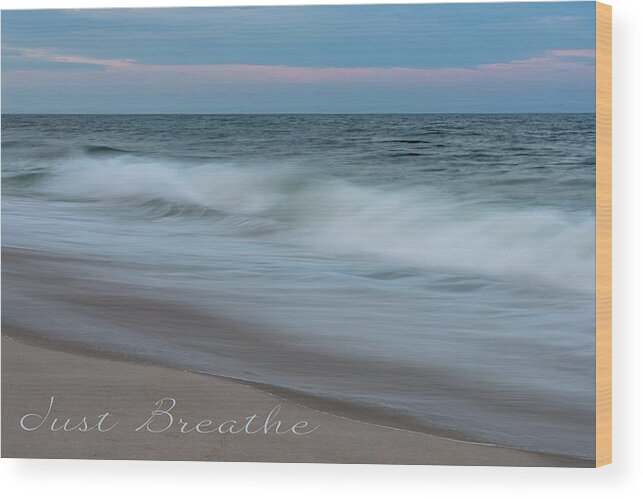 Terry Deluco Wood Print featuring the photograph Just Breathe Seaside New Jersey by Terry DeLuco