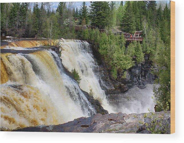 Kakabeka Falls Wood Print featuring the photograph Kakabeca Falls 3 by Tatiana Travelways