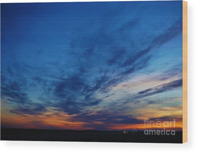Sunrise Wood Print featuring the photograph Kansas morning by Merle Grenz