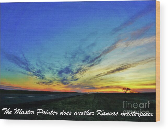 Kansas Wood Print featuring the photograph Kansas Sunrise by Merle Grenz