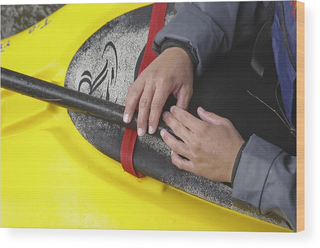 Accomplishment Wood Print featuring the photograph Kayakeer hands by Harold Stinnette