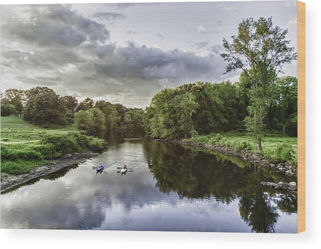 Kayak Wood Print featuring the photograph Kayakers by Kate Hannon