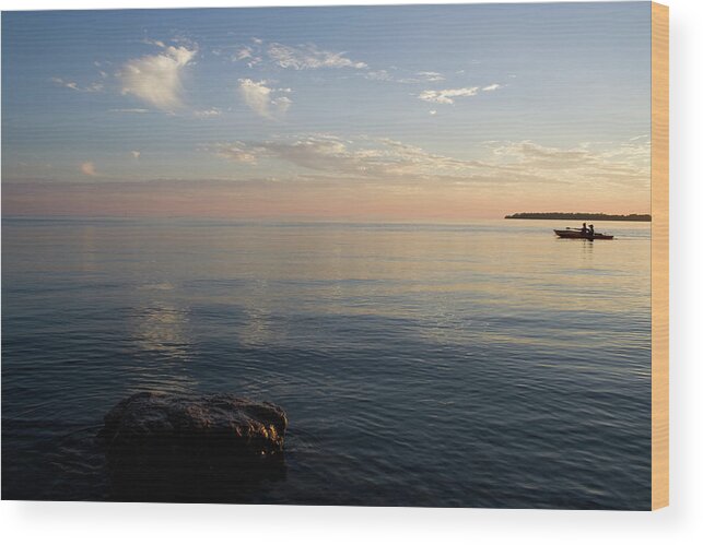 Kayakers Rock Wood Print featuring the photograph Kayakers Rock by Dylan Punke