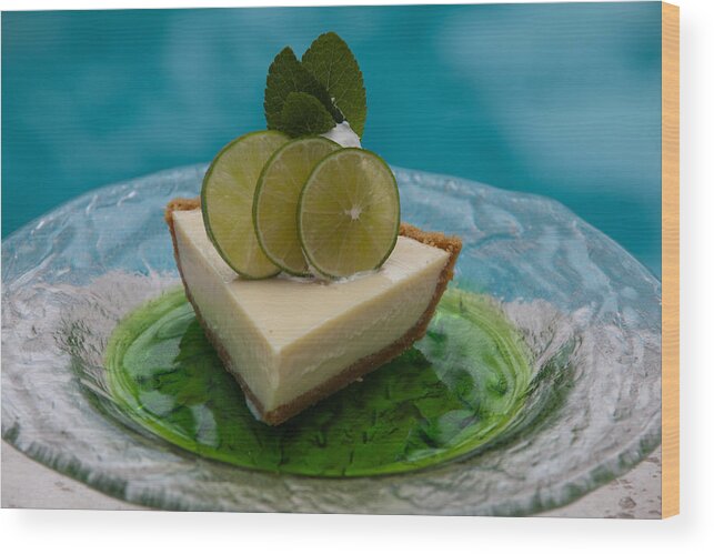 Food Wood Print featuring the photograph Key Lime Pie 25 by Michael Fryd