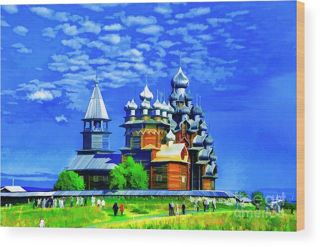 Russia Kizhi Island Churches Wood Print featuring the photograph Kizhi Island Church by Rick Bragan