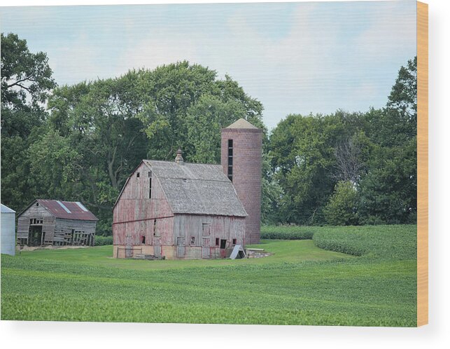 Green Wood Print featuring the photograph Kossuth Farm by Bonfire Photography