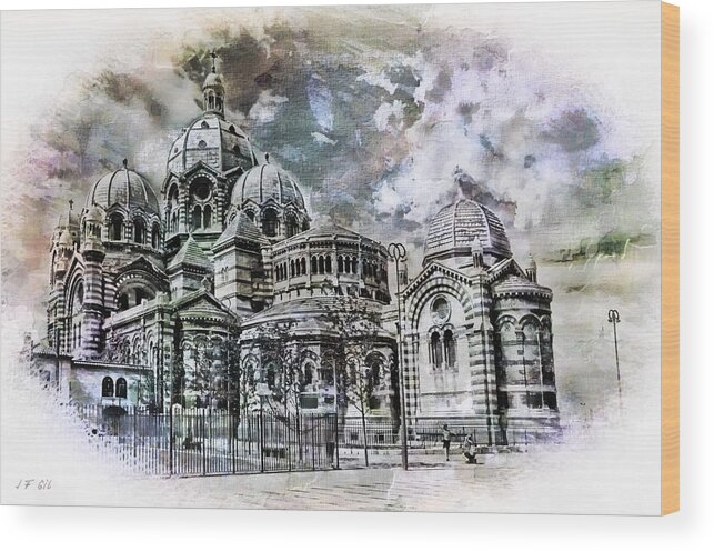 Architecture Wood Print featuring the photograph La Major 31 by Jean Francois Gil