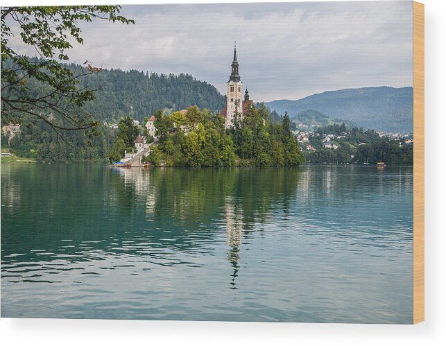 Lake Bled Wood Print featuring the photograph Lake Bled by Lev Kaytsner