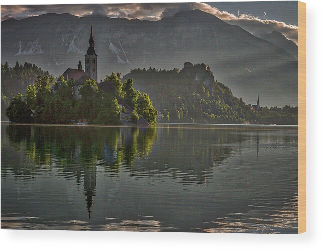 Lake Wood Print featuring the photograph Lake Bled Morning #3 - Slovenia by Stuart Litoff