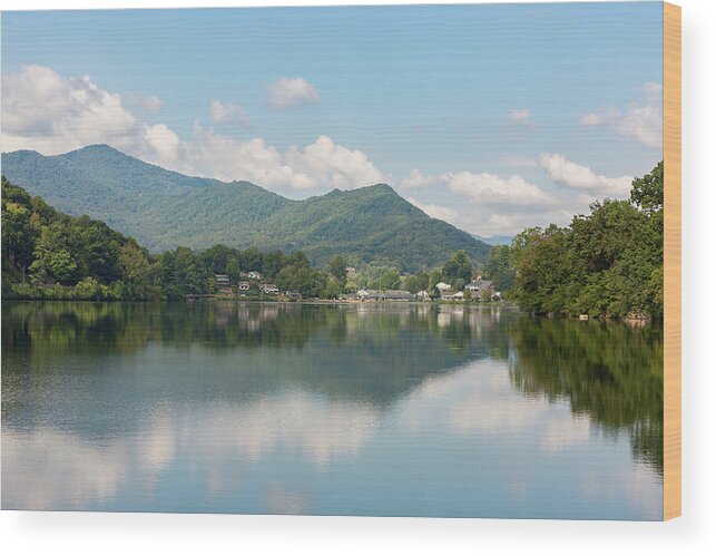 Reflections Wood Print featuring the photograph Lake Junaluska #1 - September 9 2016 by D K Wall