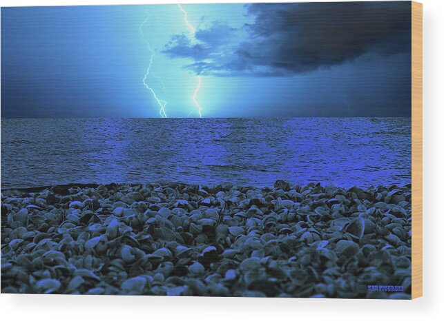 Delray Wood Print featuring the photograph Lake Okeechobee Lightning by Ken Figurski