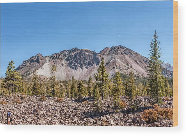 Landscape Wood Print featuring the photograph Lassen Volcano by John M Bailey