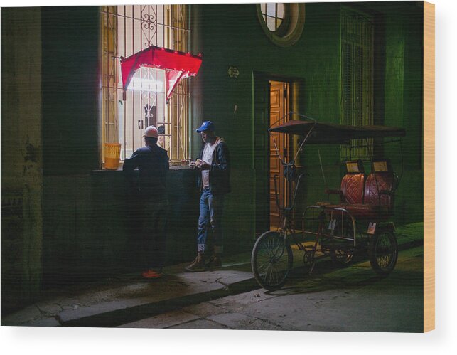 Cuba Wood Print featuring the photograph Late Night Snack by Tina Manley