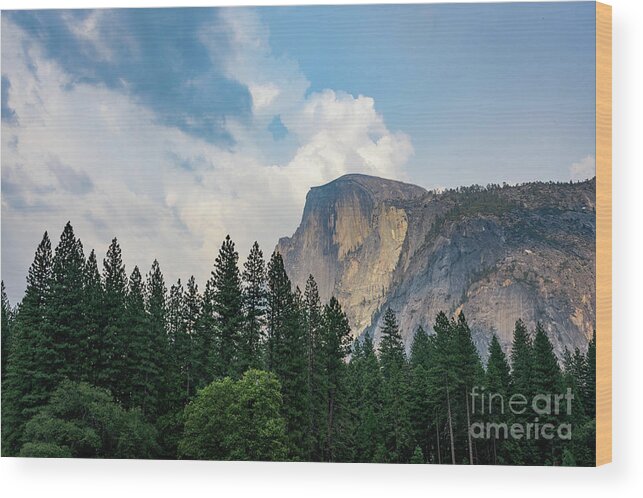 Sierra Nevada Wood Print featuring the photograph Late Summer Half Dome by Jeff Hubbard