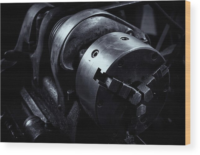 Lathe Wood Print featuring the photograph Lathe by Tom Singleton