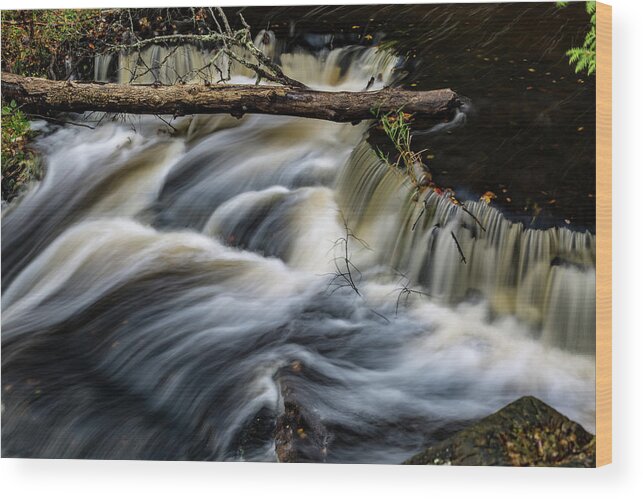 Water Wood Print featuring the photograph Laughing Whitefish Falls State Park - 2 by Joe Holley