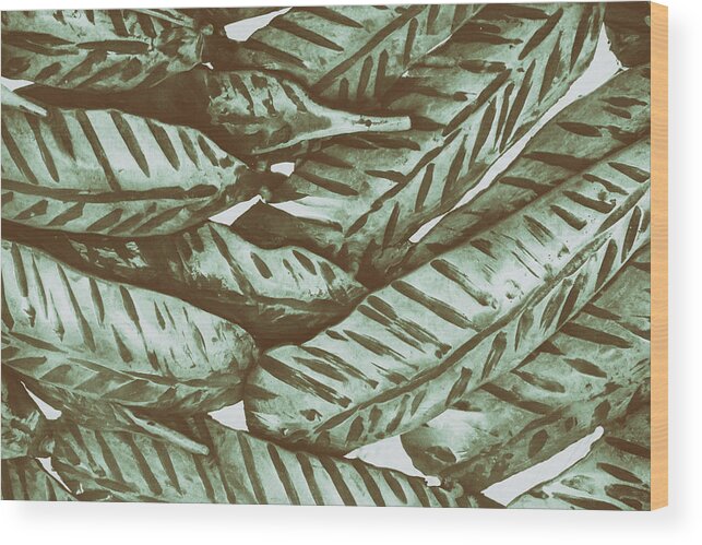 Leaves Wood Print featuring the photograph Leaves No. 3-1 by Sandy Taylor