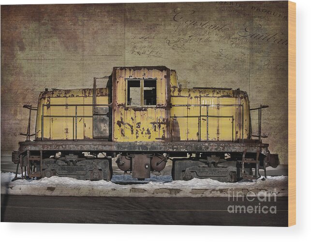 Train Wood Print featuring the photograph Left To Rust by Judy Wolinsky