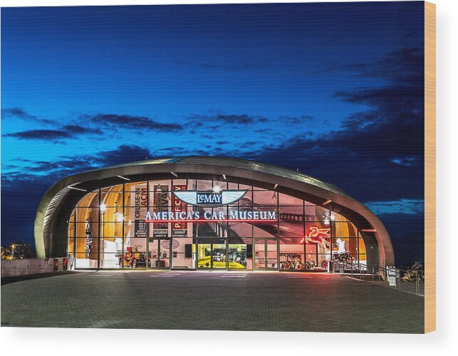 Lemay Wood Print featuring the photograph Lemay Car Museum - Night 2 by Rob Green