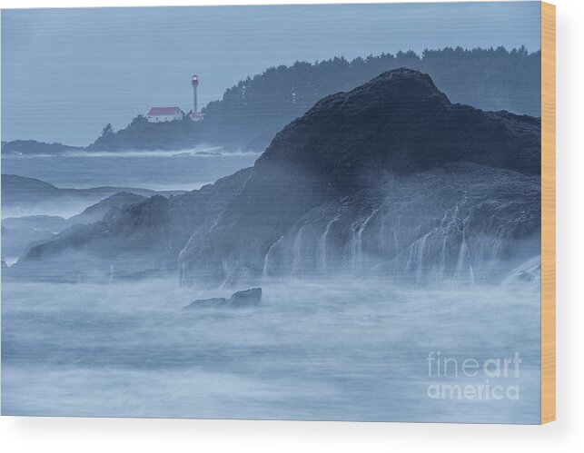British Columbia Wood Print featuring the photograph Lennard Island Lighthouse by Carrie Cole
