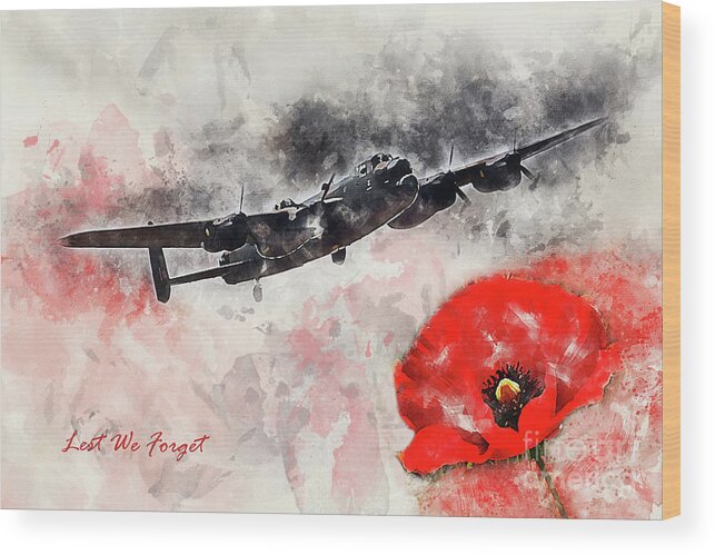 Lest We Forget Wood Print featuring the photograph Lest We Forget by Airpower Art