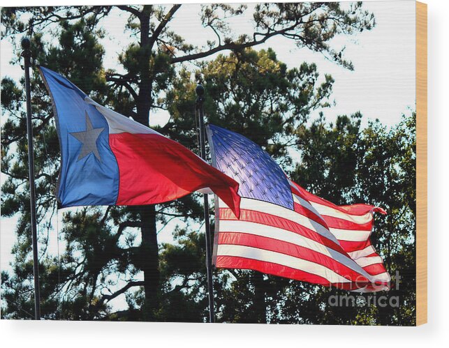 Texas Wood Print featuring the photograph Let Freedom Ring by Kathy White